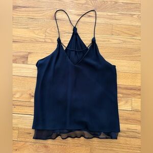 Giorgio Armani 100% Silk Black top. Made in Italy. Size 46. Pre-owned.